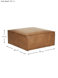 Reposapies Puf De Cuero Reciclado Lennon