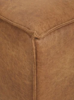 Reposapies Puf De Cuero Reciclado Lennon