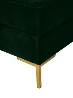 Reposapies Puf De Terciopelo Luna, Con Espacio De Almacenamiento