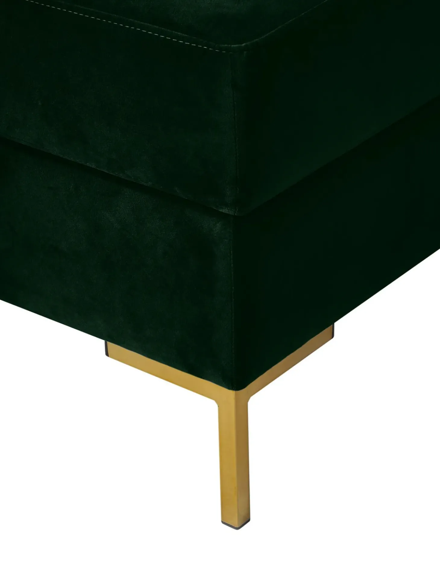 Reposapies Puf De Terciopelo Luna, Con Espacio De Almacenamiento