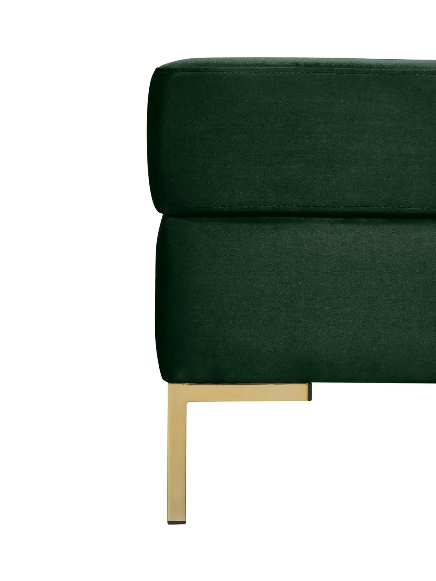 Reposapies Puf De Terciopelo Luna, Con Espacio De Almacenamiento