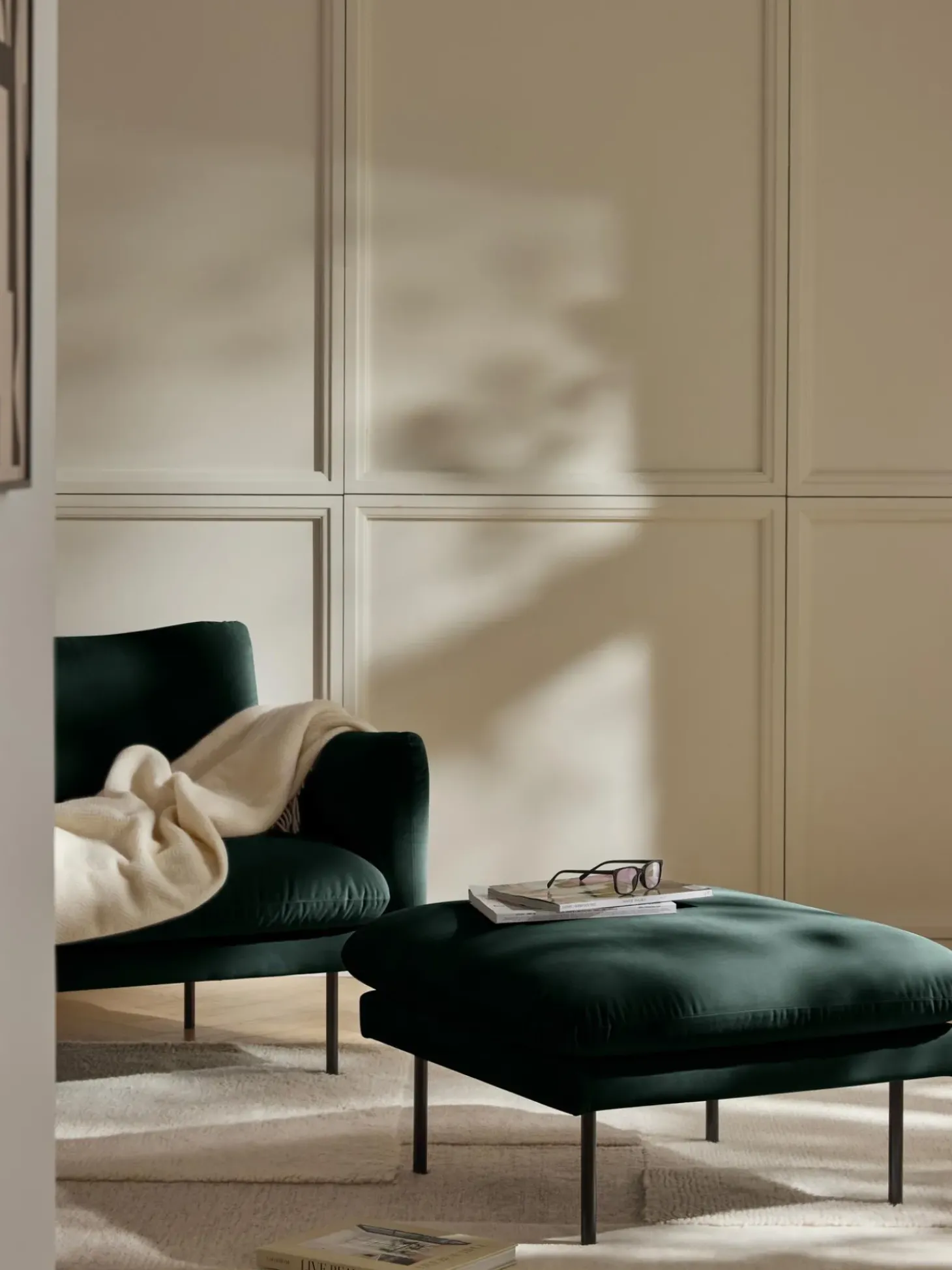 Reposapies Puf De Terciopelo Moby