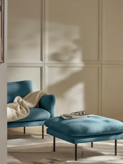 Reposapies Puf De Terciopelo Moby