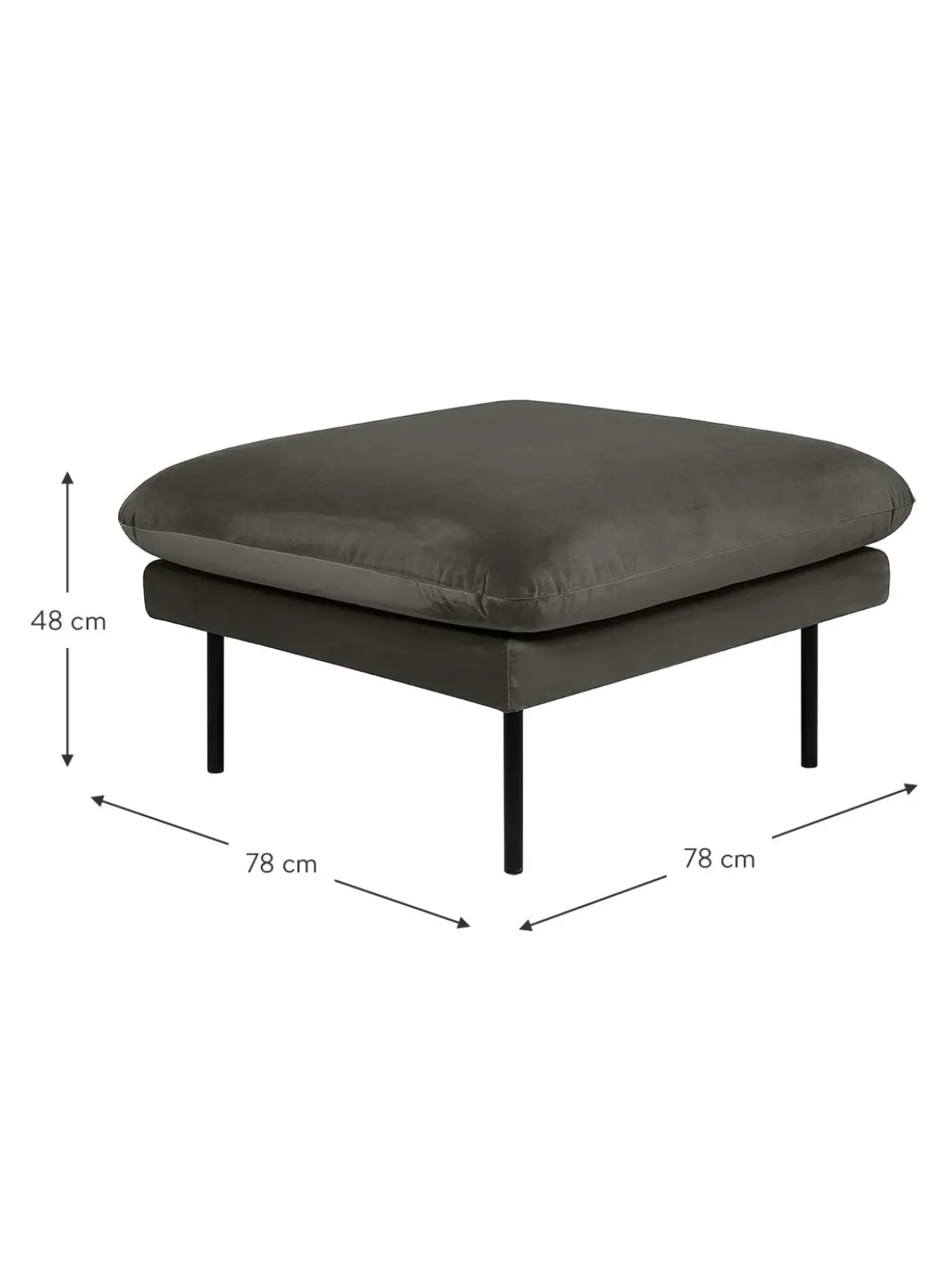 Reposapies Puf De Terciopelo Moby