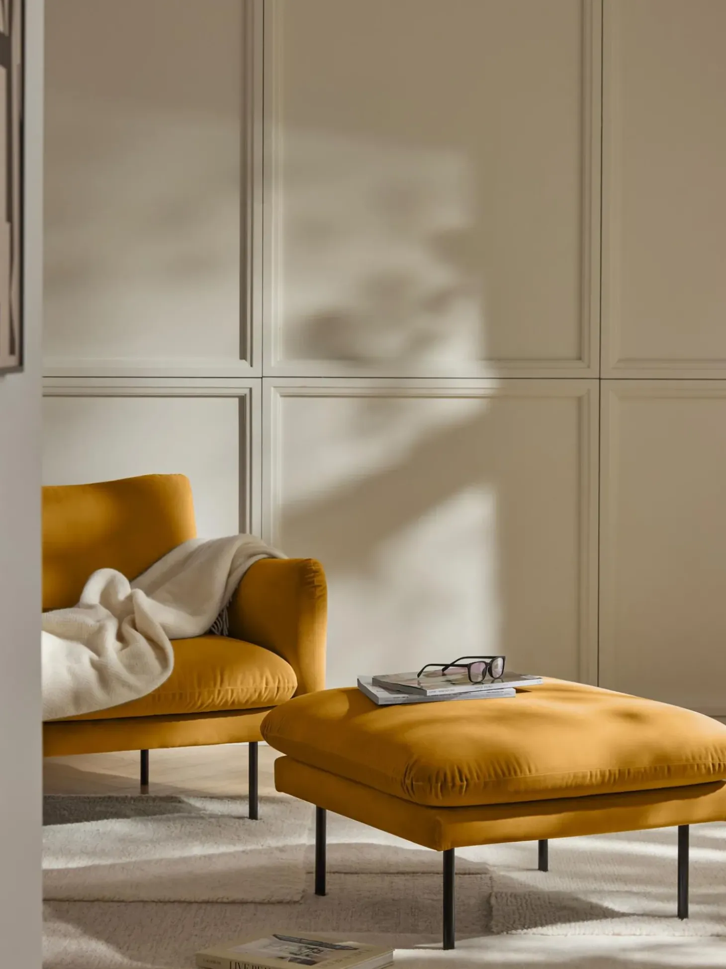 Reposapies Puf De Terciopelo Moby