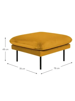 Reposapies Puf De Terciopelo Moby