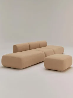 Reposapies Puf En Tejido Boucle Sofia