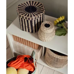 Set De Cestas Artesanales De Jacinto De Agua Polly, 3 Uds.