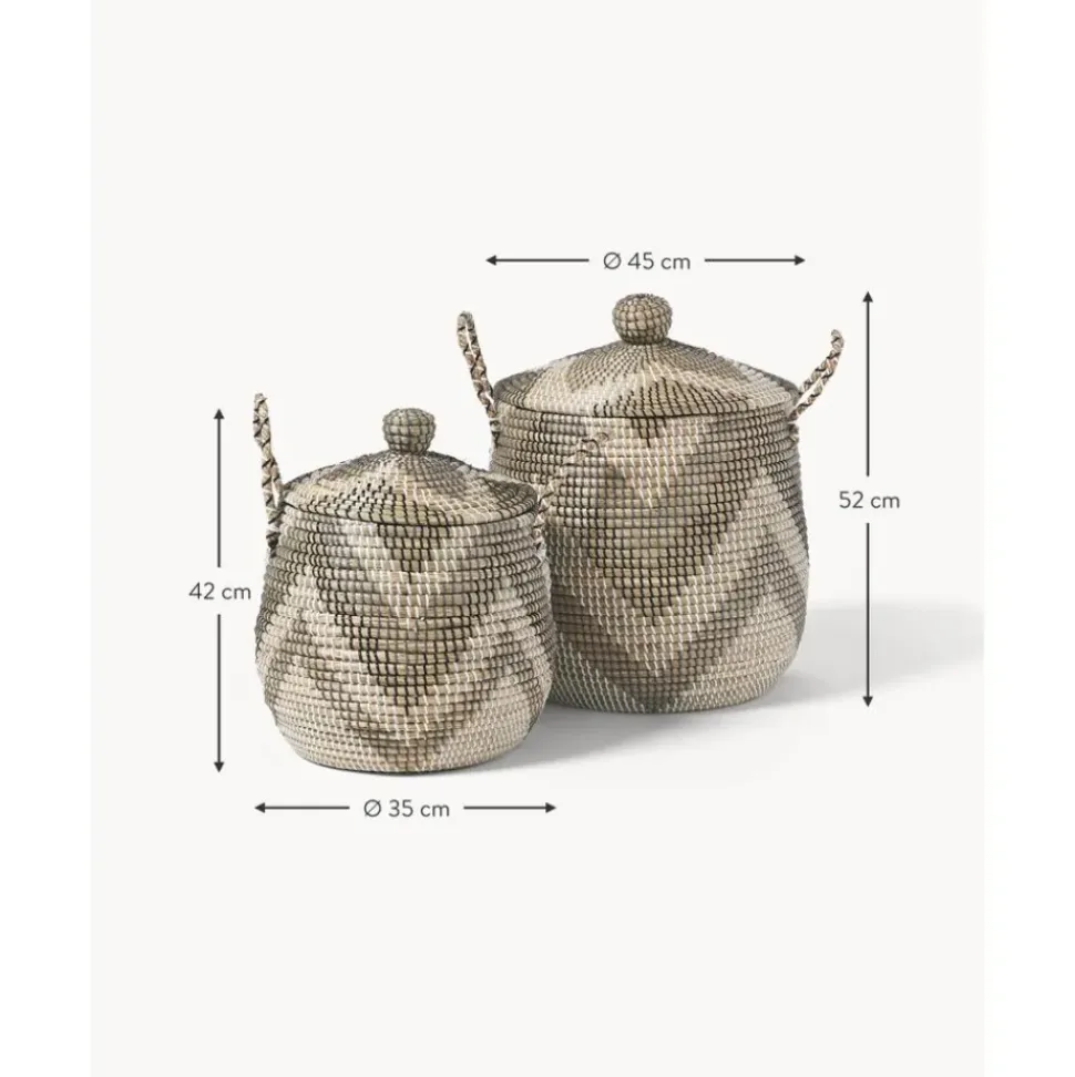 Set De Cestas Con Tapadera Mija, 2 Uds.