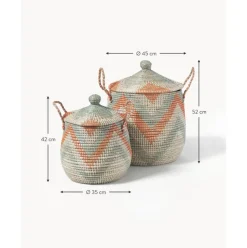 Set De Cestas Con Tapadera Mija, 2 Uds.