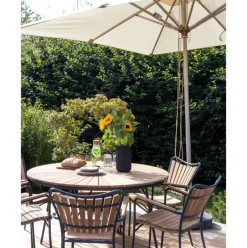 Set De Comedor Para Exterior De Madera Teca Ellen, 5 Pzas.