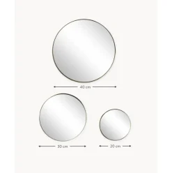 Set De Espejos De Pared Redondos Lacie, 3 Uds.