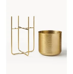 Set De Macetero De Metal Martillado Nives, 2 Uds.