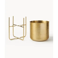 Set De Macetero De Metal Martillado Nives, 2 Uds.