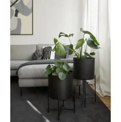 Set De Maceteros De Metal Mina, 2 Uds.