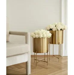 Set De Maceteros De Metal Mina, 2 Uds.