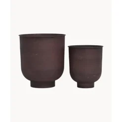 Set De Maceteros Grandes De Metal Vig, 2 Uds.