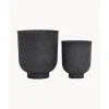 Set De Maceteros Grandes De Metal Vig, 2 Uds.