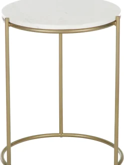 Set De Mesas Auxiliares De Marmol Ella, 2 Pzas.