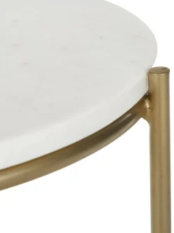 Set De Mesas Auxiliares De Marmol Ella, 2 Pzas.