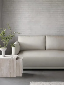 Set De Mesas Auxiliares De Travertino Varu, 2 Uds.