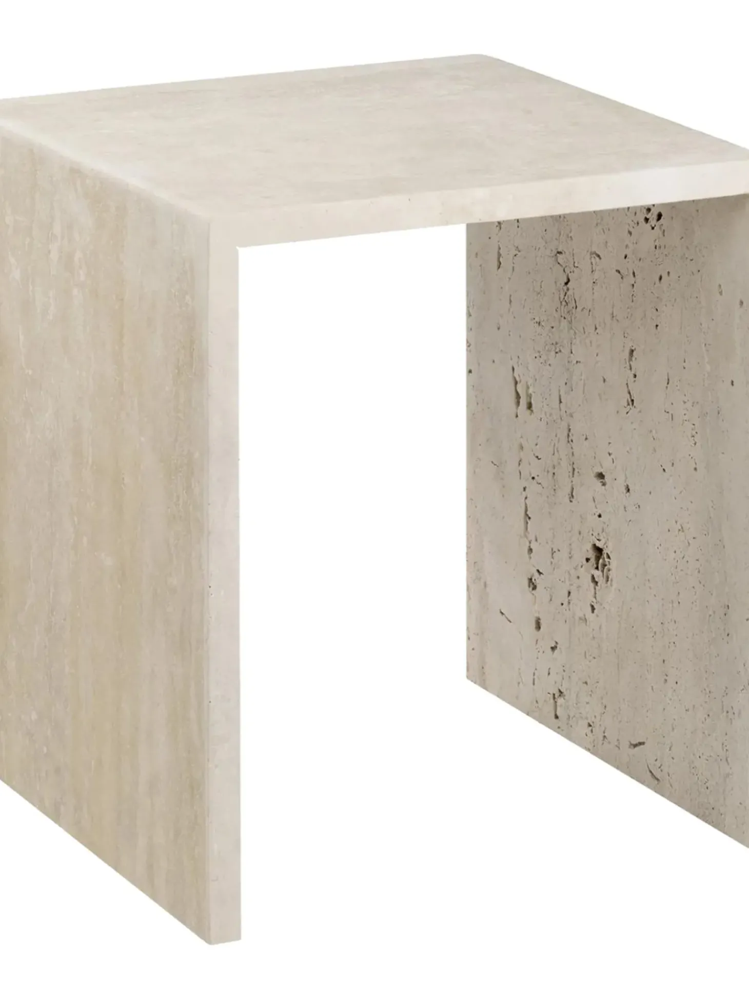 Set De Mesas Auxiliares De Travertino Varu, 2 Uds.