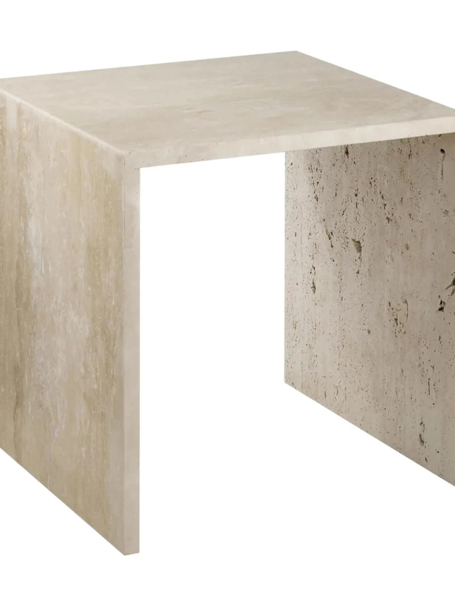 Set De Mesas Auxiliares De Travertino Varu, 2 Uds.