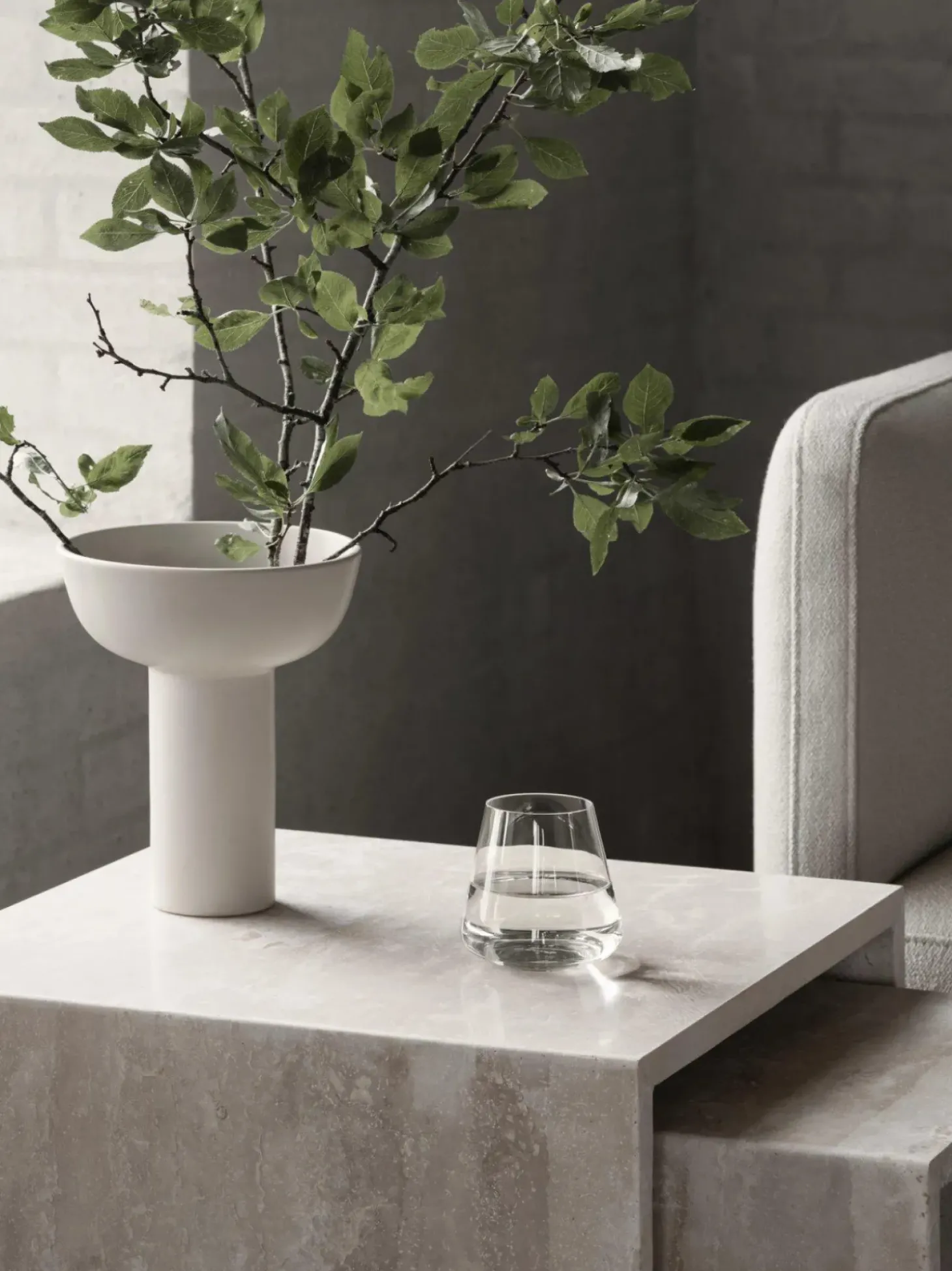 Set De Mesas Auxiliares De Travertino Varu, 2 Uds.