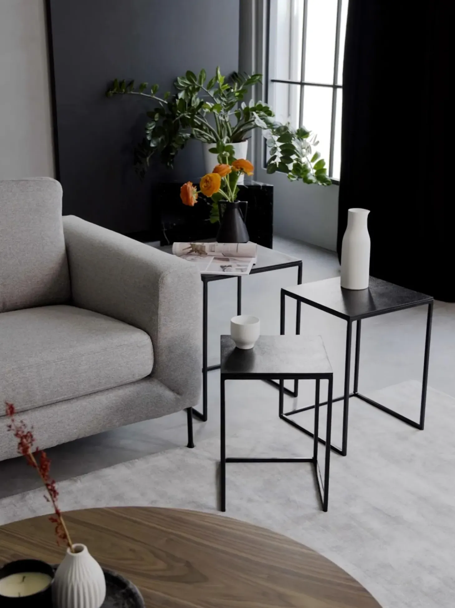 Set De Mesas Auxiliares De Metal Dwayne, 3 Uds.