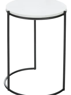 Set De Mesas Auxiliares De Marmol Ella, 2 Pzas.