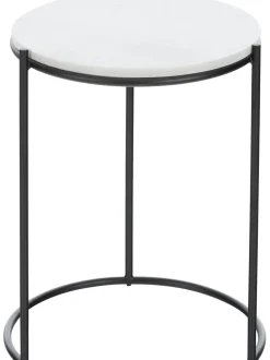 Set De Mesas Auxiliares De Marmol Ella, 2 Pzas.