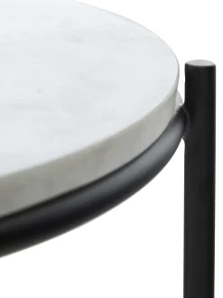 Set De Mesas Auxiliares De Marmol Ella, 2 Pzas.