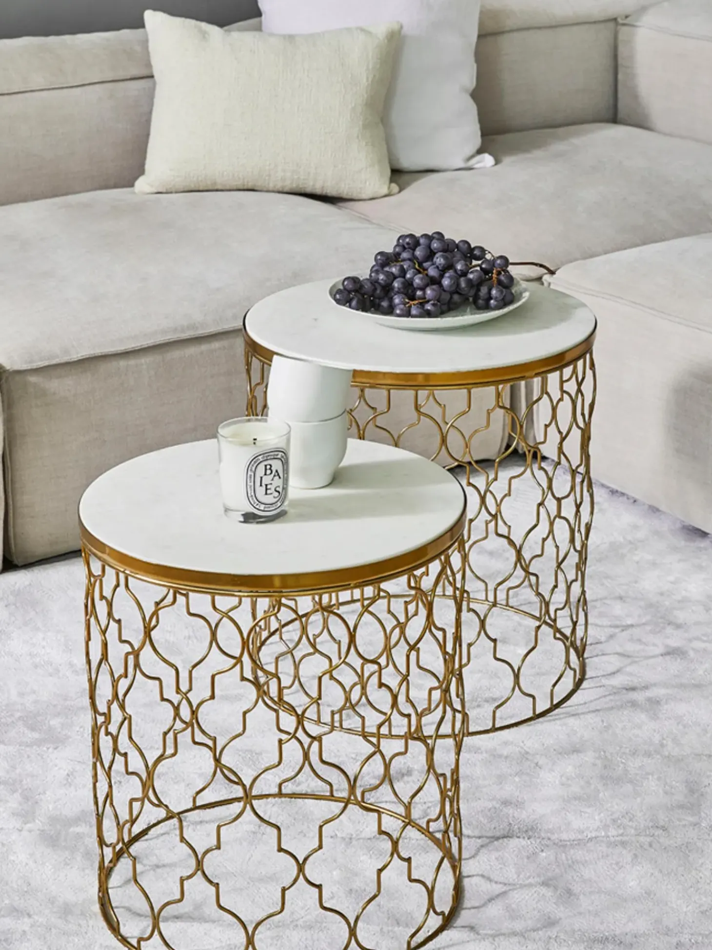 Set De Mesas Auxiliares De Marmol Blake, 2 Uds.