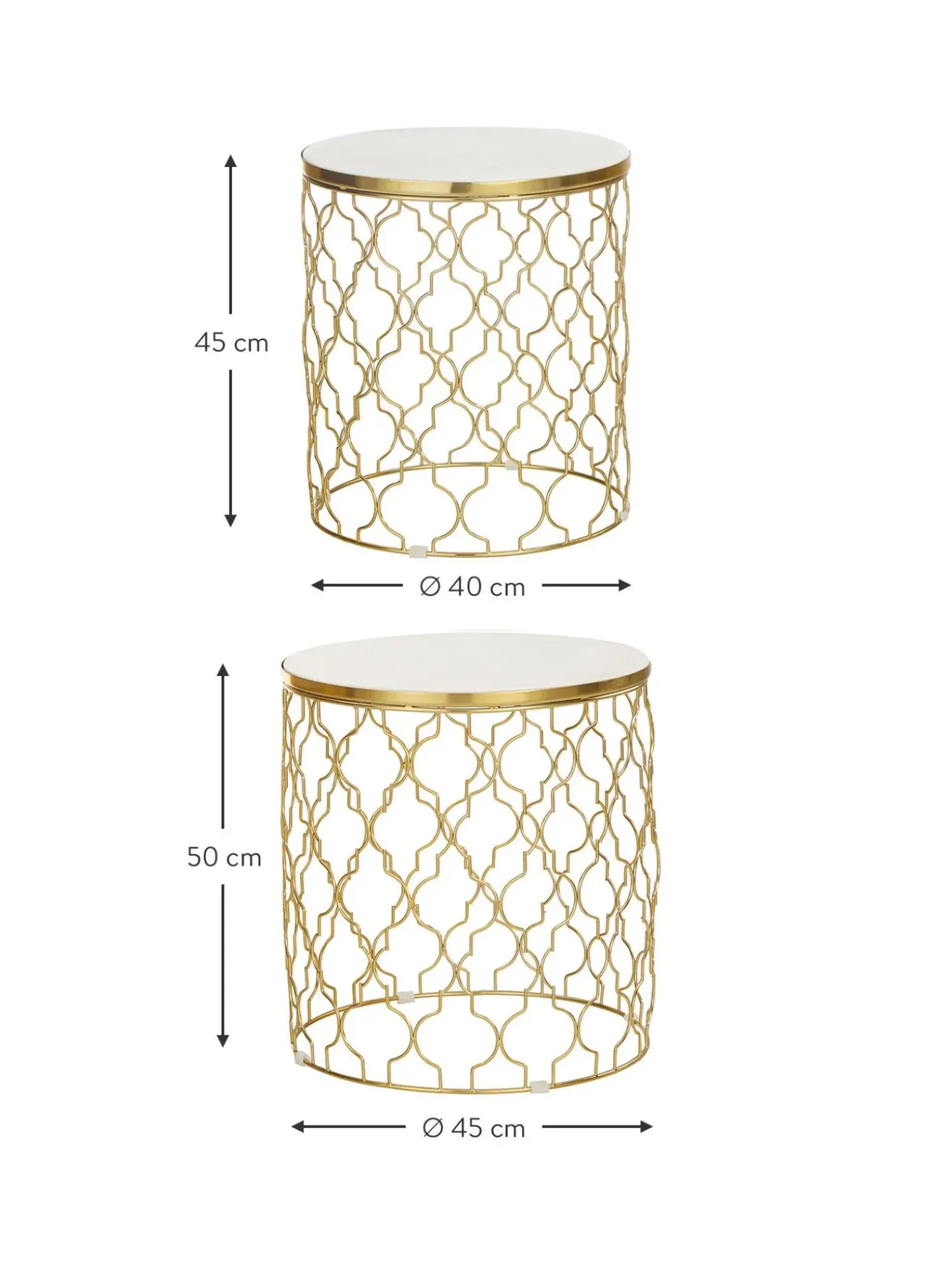 Set De Mesas Auxiliares De Marmol Blake, 2 Uds.
