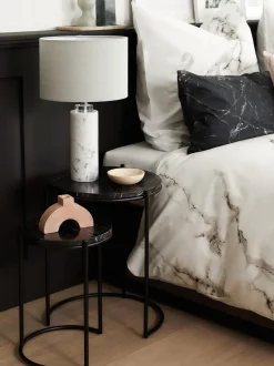 Set De Mesas Auxiliares De Marmol Ella, 2 Pzas.