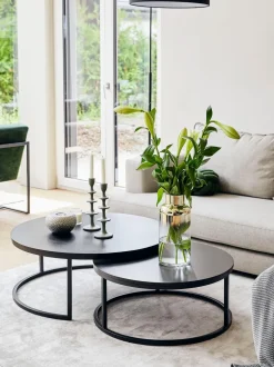 Set De Mesas De Centro Redondas De Madera Andrew, 2 Uds.