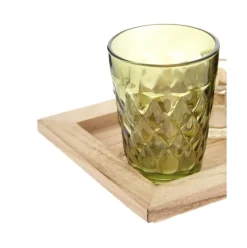 Set De Portavelas De Vidrio Wibke, 9 Pzas.