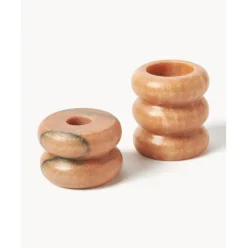 Set De Portavelas Y Candelabros 2En1 De Marmol Orta, 2 Uds.