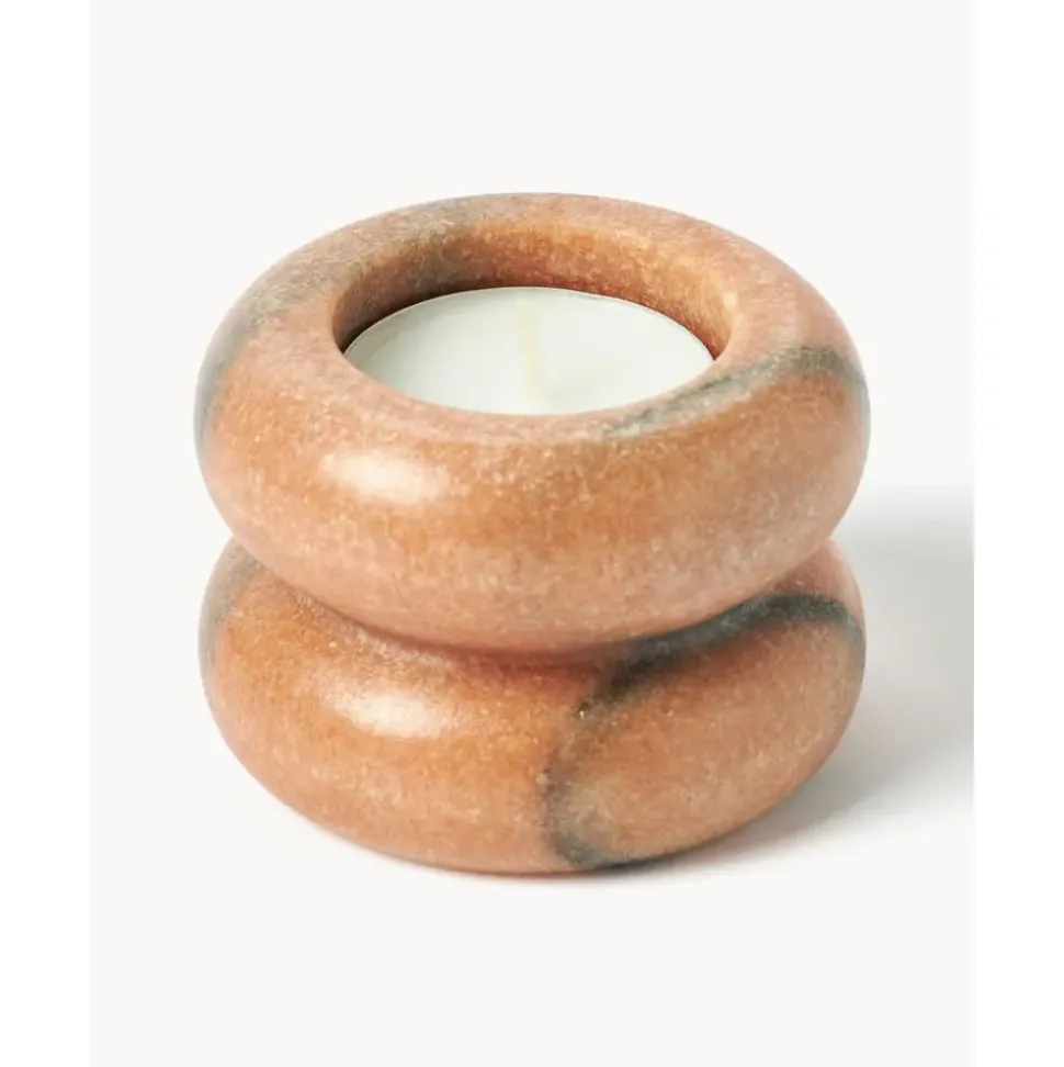 Set De Portavelas Y Candelabros 2En1 De Marmol Orta, 2 Uds.