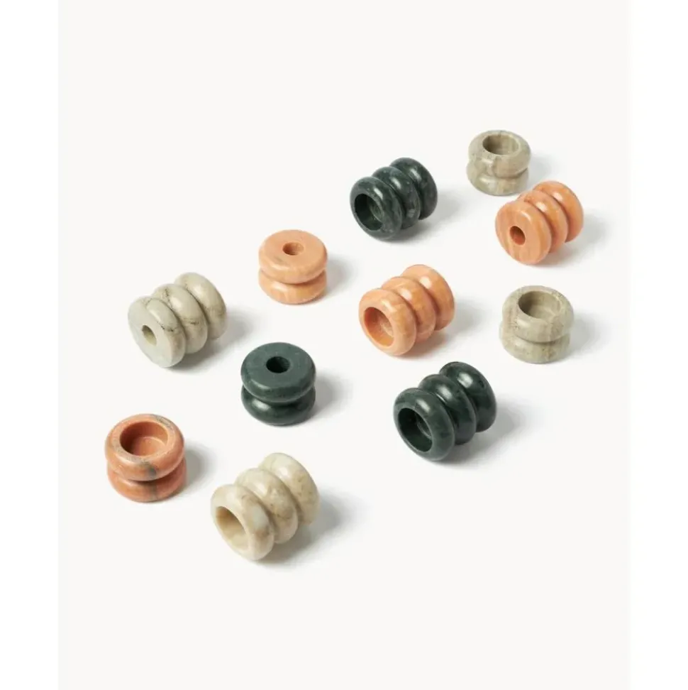 Set De Portavelas Y Candelabros 2En1 De Marmol Orta, 2 Uds.