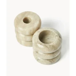 Set De Portavelas Y Candelabros 2En1 De Marmol Orta, 2 Uds.