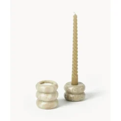 Set De Portavelas Y Candelabros 2En1 De Marmol Orta, 2 Uds.