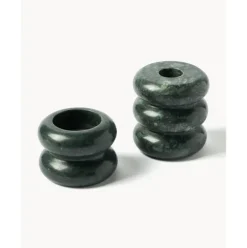 Set De Portavelas Y Candelabros 2En1 De Marmol Orta, 2 Uds.