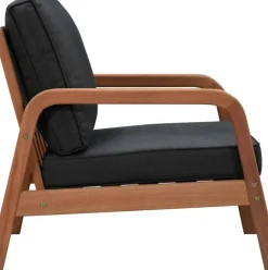 Set Lounge Para Exterior De Madera De Eucalipto Bergen, 4 Pzas.