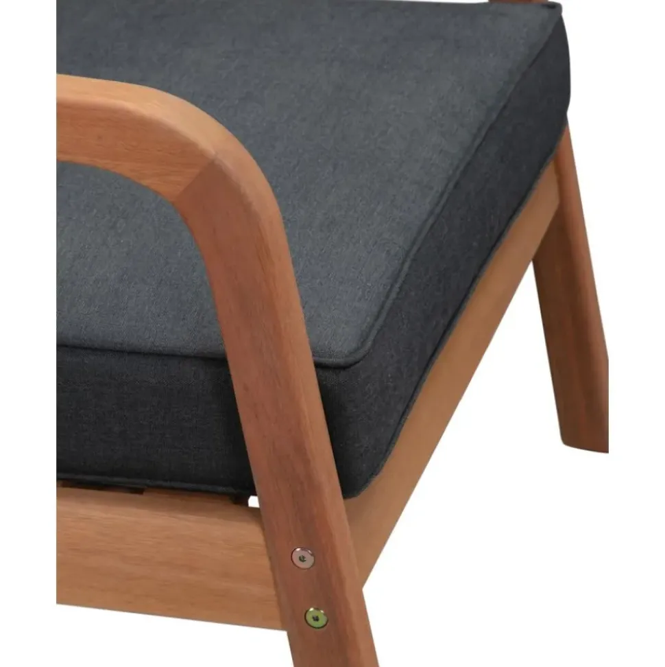 Set Lounge Para Exterior De Madera De Eucalipto Bergen, 4 Pzas.