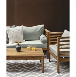 Set Lounge Para Exterior De Madera De Acacia Bo, 4 Pzas.