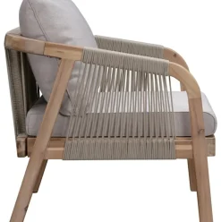 Set Lounge Para Exterior De Madera De Acacia Lu, 4 Pzas.