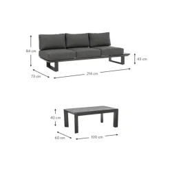 Set Lounge Para Exterior Konnor, 3 Pzas.