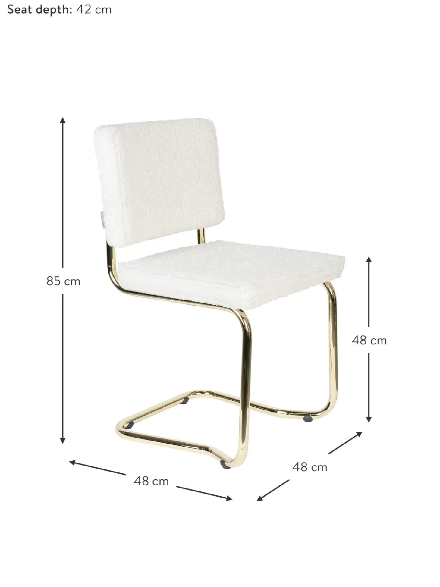 Silla Cantilever De Borreguillo Kink