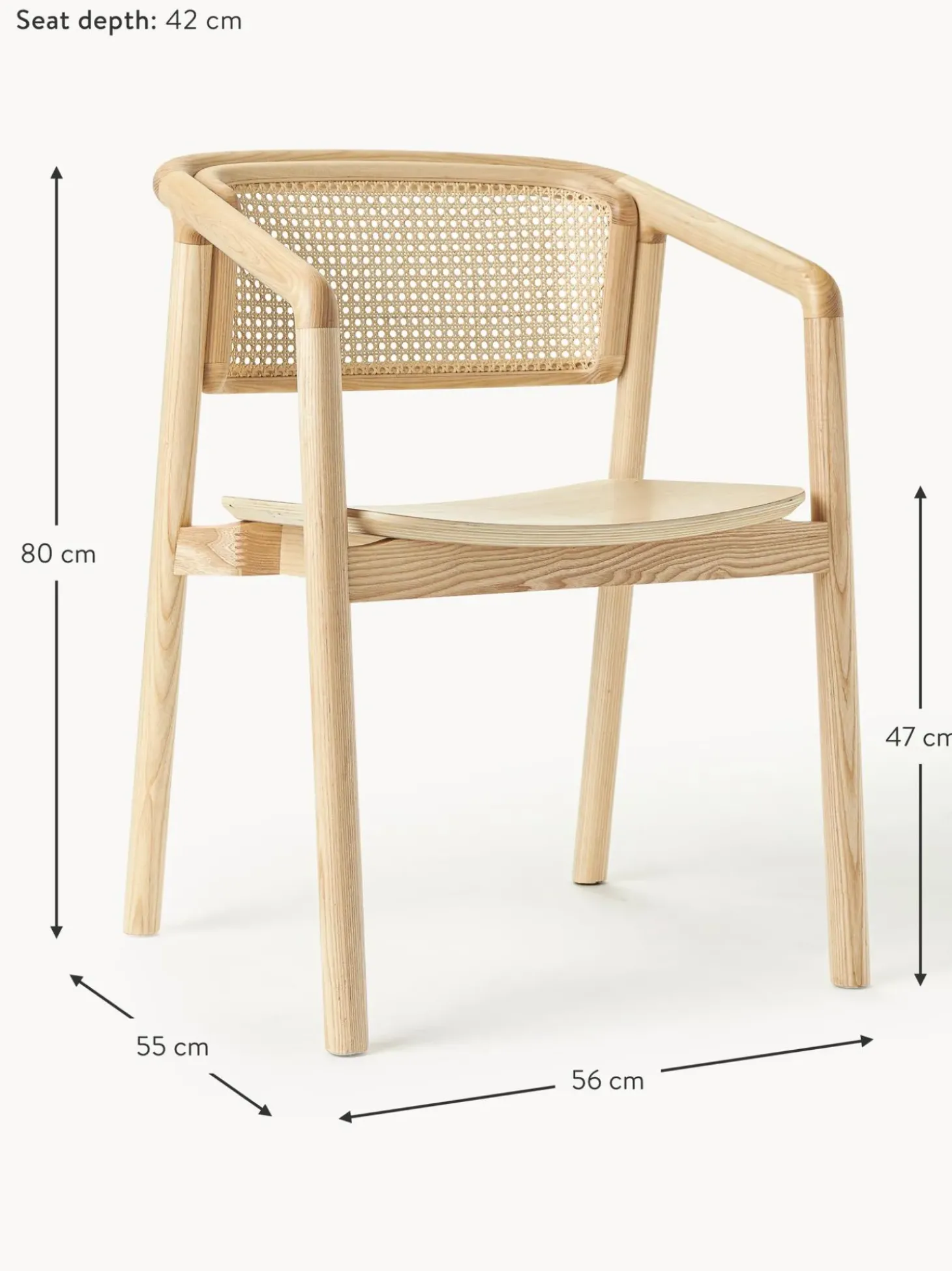 Silla Con Reposabrazos Con Tejido Vienes Gali